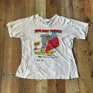 Send More Tourists Graphic TShirt St Thomas USVI White Short Sleeve Tropical Tee